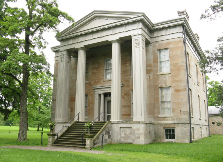 exterior view of building with columns