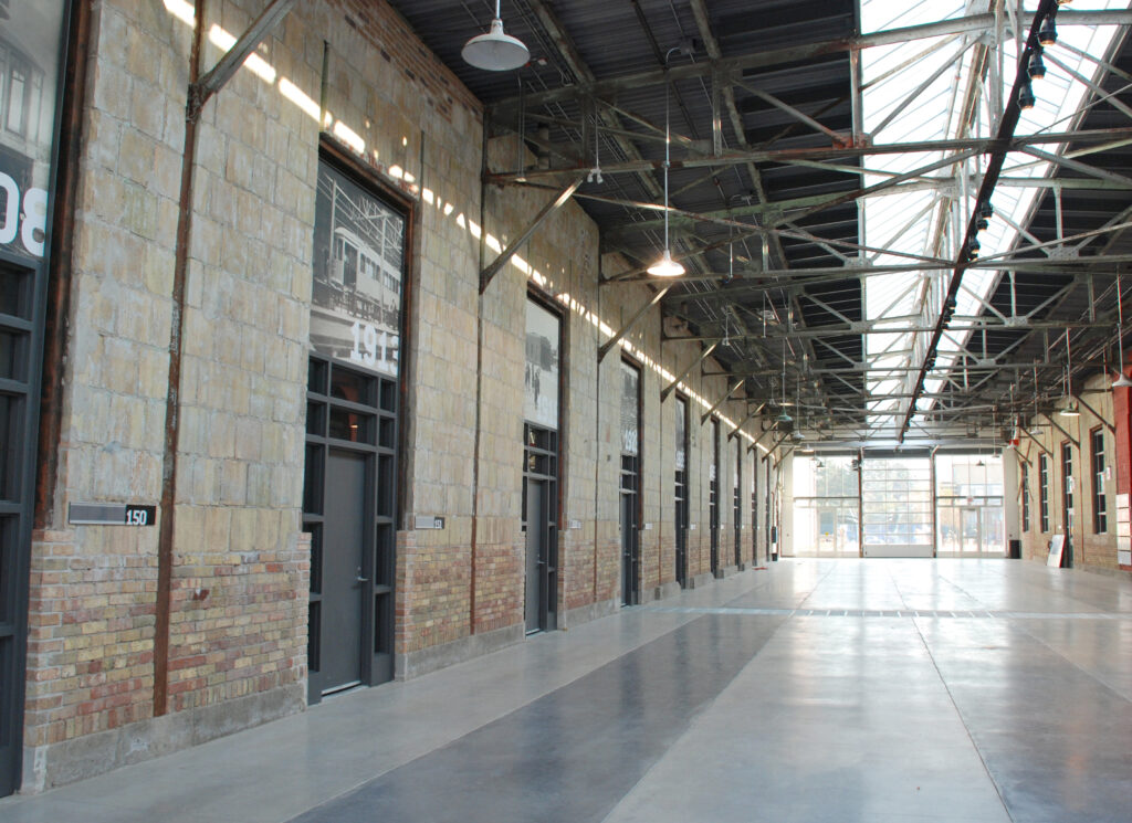 interior event space of barns