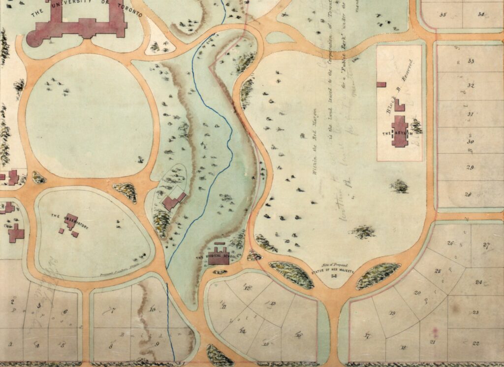vintage map/ illustration of park