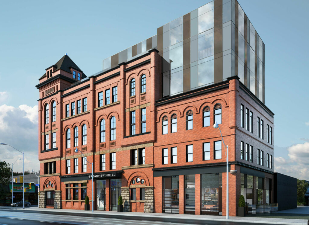 rendering of Broadview Hotel addition