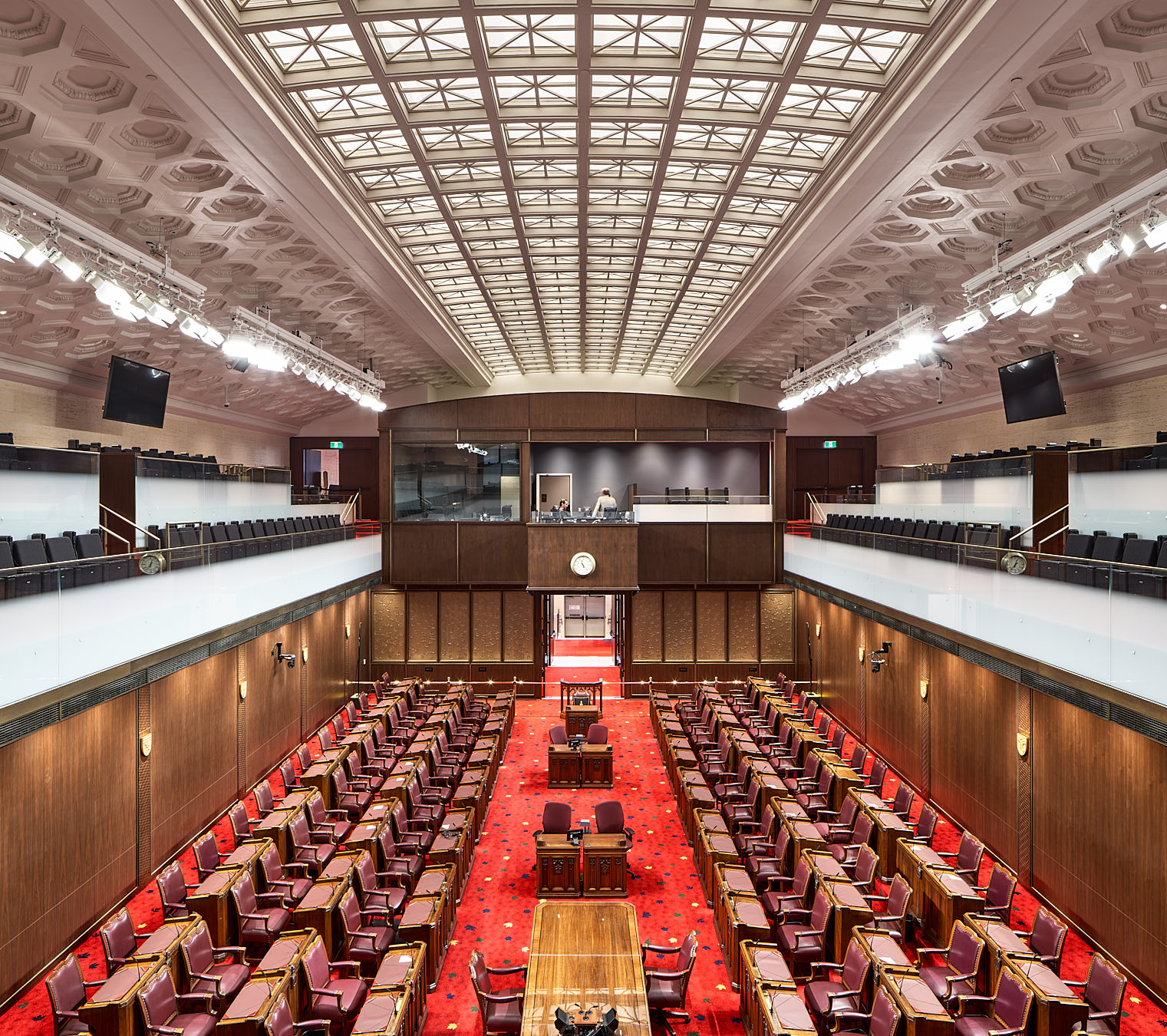 The interior of the Senate of Canada