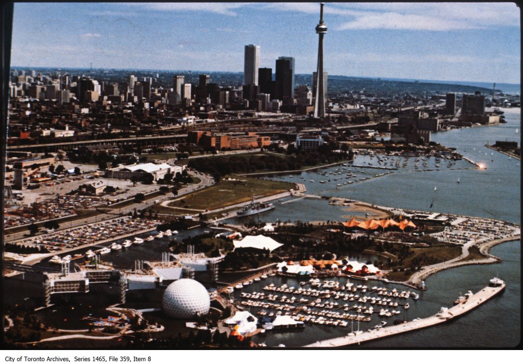 Aerial views of Fort York, Exhibition Place and Ontario Place (City of Toronto Archives)
